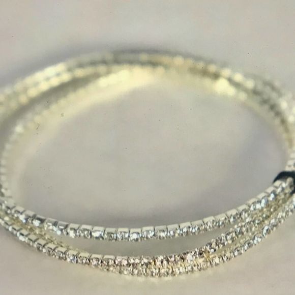 Cescabelle Silver / Crystal 3 Stretch Bracelets - Picture 6 of 8